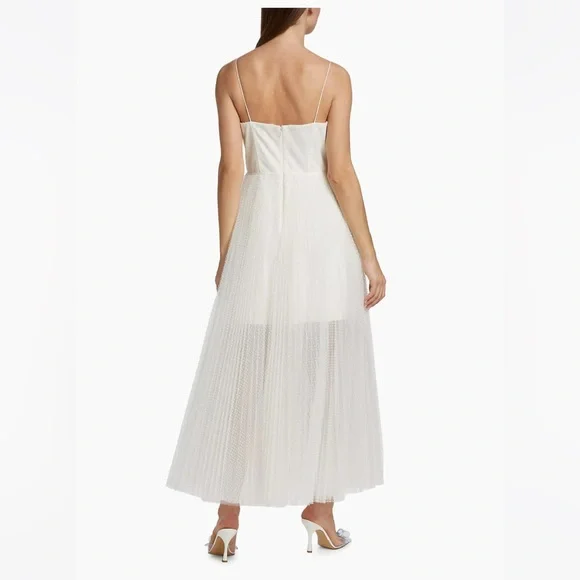 ML Monique Lhuillier Pleated Tulle Midi-Dress - Picture 2 of 7